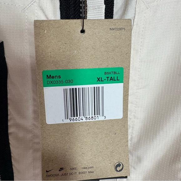 Nike Easy Woven Jacket XL Tall Move To Zero Cream Zip Up Mens DX0335-030 - Picture 4 of 5